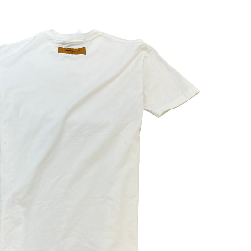Men's Graffiti Logo Print T-Shirt White Size M