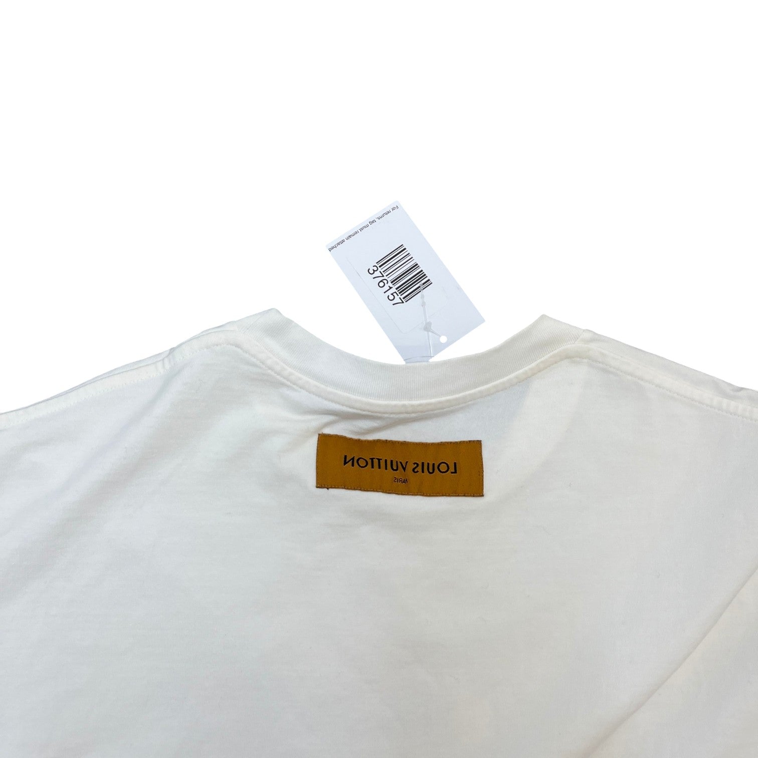 Men's Graffiti Logo Print T-Shirt White Size M - Photo 7