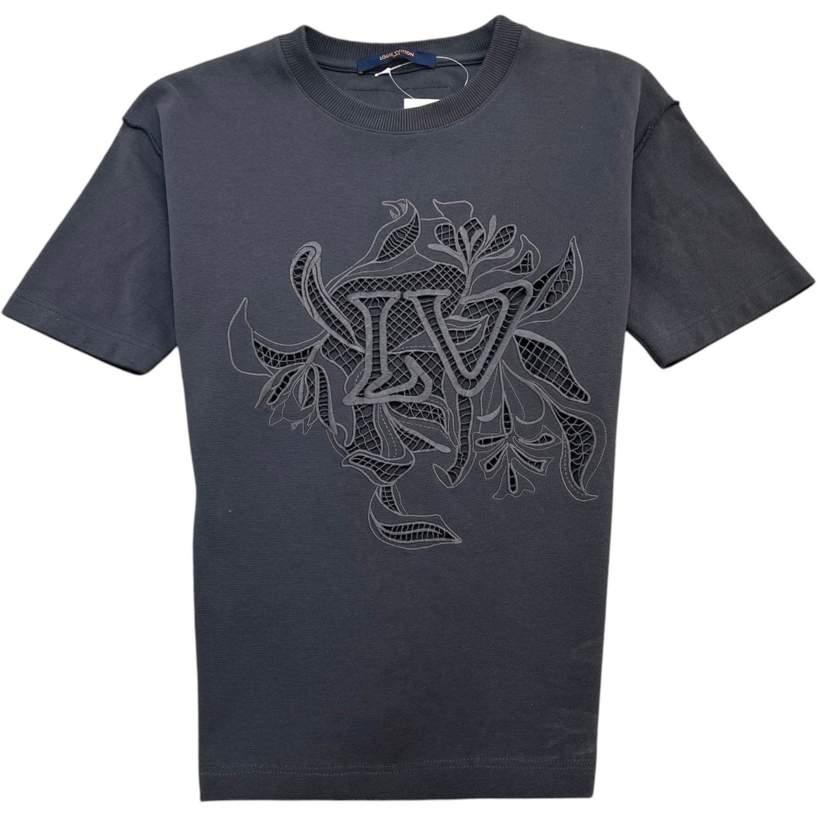 Men's Embroidered Logo T-Shirt Charcoal Size XS - Photo 1
