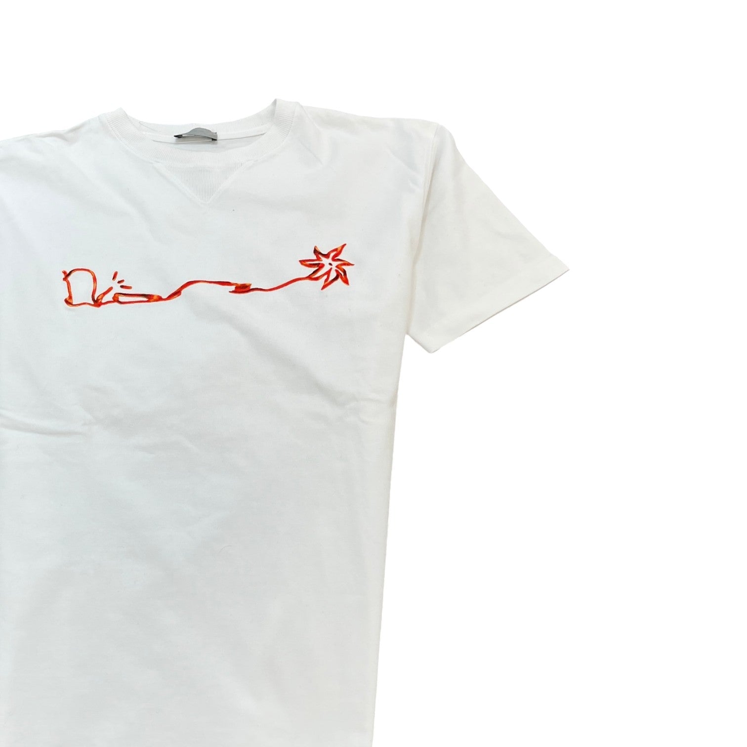 Men's Dior X Cactus Jack Oversized T-Shirt White Size S - Photo 3