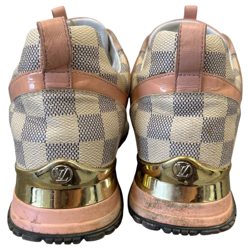 Women's Suede Damier Azur Run Away Low Trainers Pink Size UK 5.5 / EU 38.5