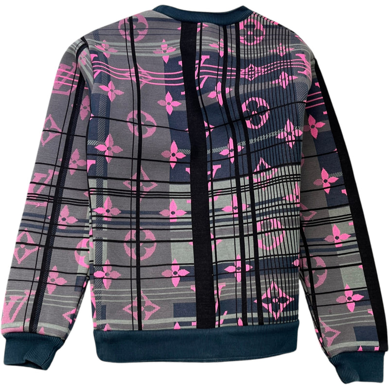 Men's Monogram Jacquard Sweatshirt Pink Size L