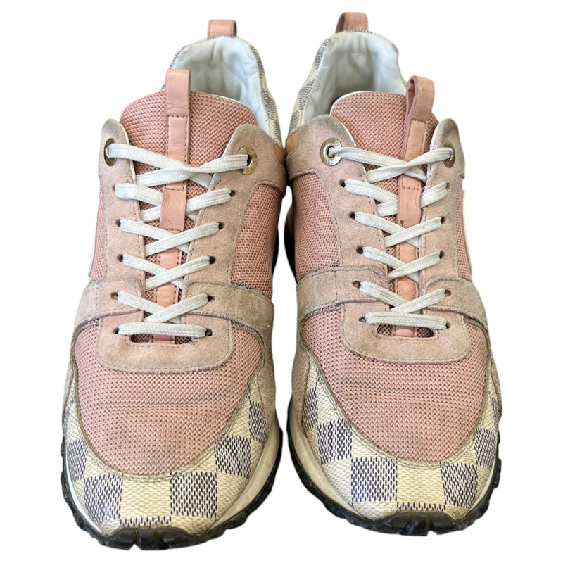 Women's Suede Damier Azur Run Away Low Trainers Pink Size UK 5.5 / EU 38.5