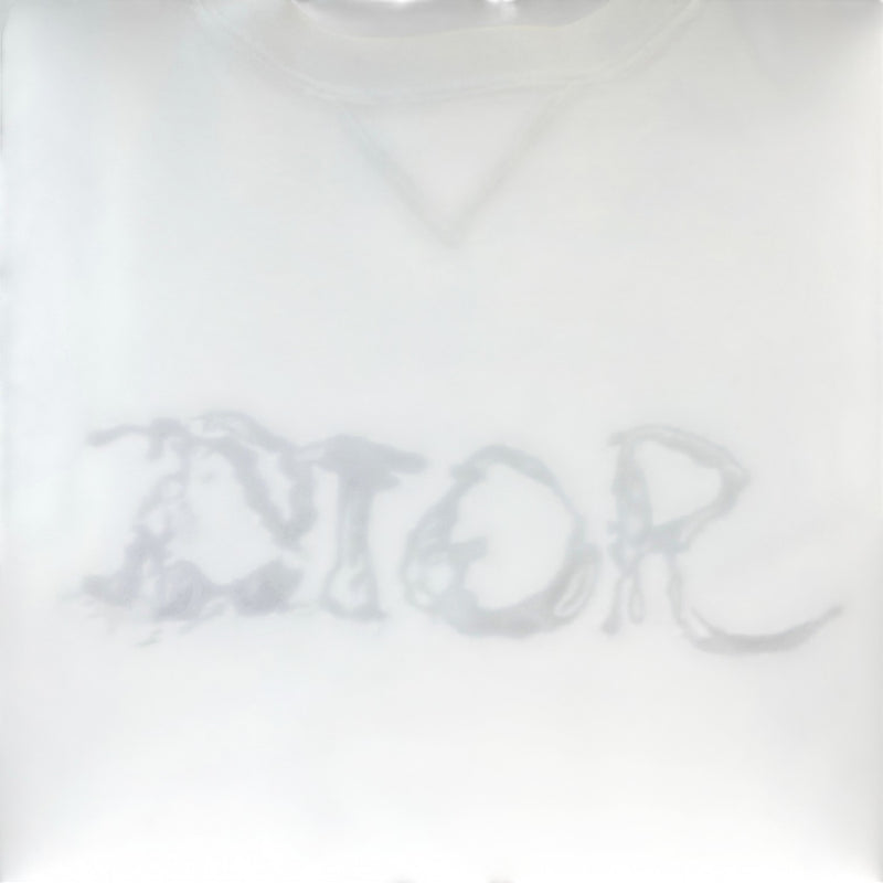 Men's Embroidered Logo T-Shirt White Size S
