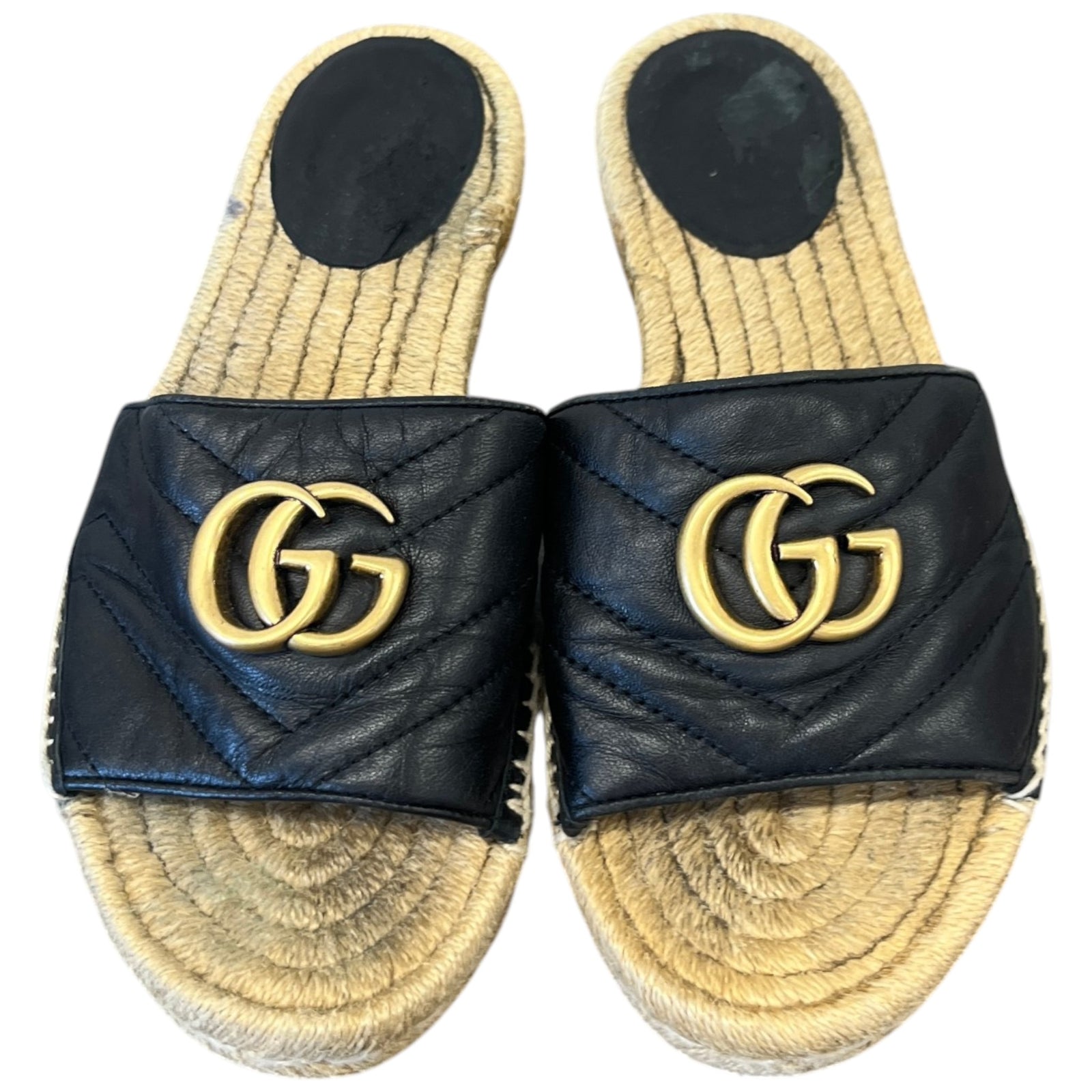Women's GG Marmont Espadrilles Black Size UK 3 / EU 36 - Photo 6