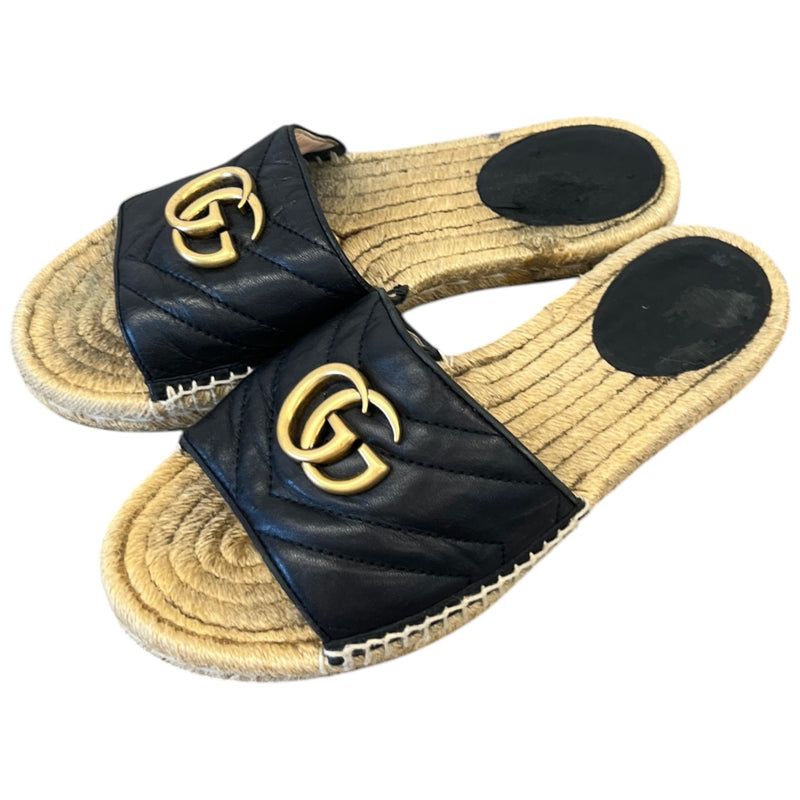 Women's GG Marmont Espadrilles Black Size UK 3 / EU 36