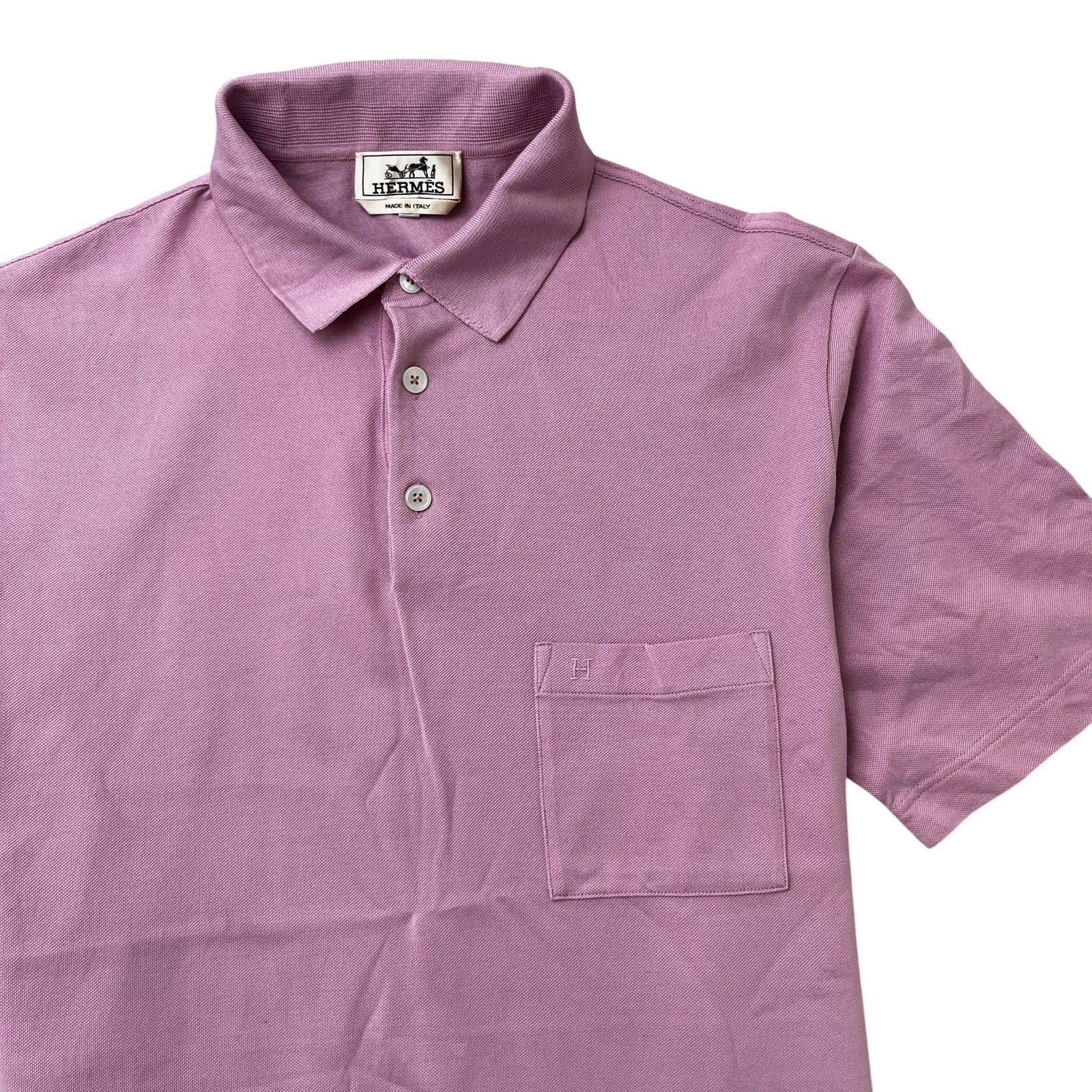 Men's Embroidered H Polo Shirt Pink Size XL - Photo 5