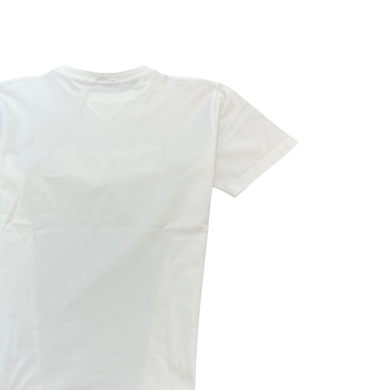Men's Embroidered Logo T-Shirt White Size S