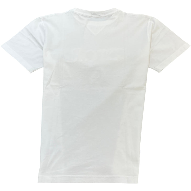Men's Embroidered Logo T-Shirt White Size S