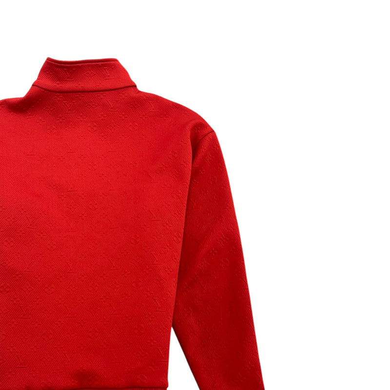 Men's Monogram Zip Up Down Jacket Red Size L