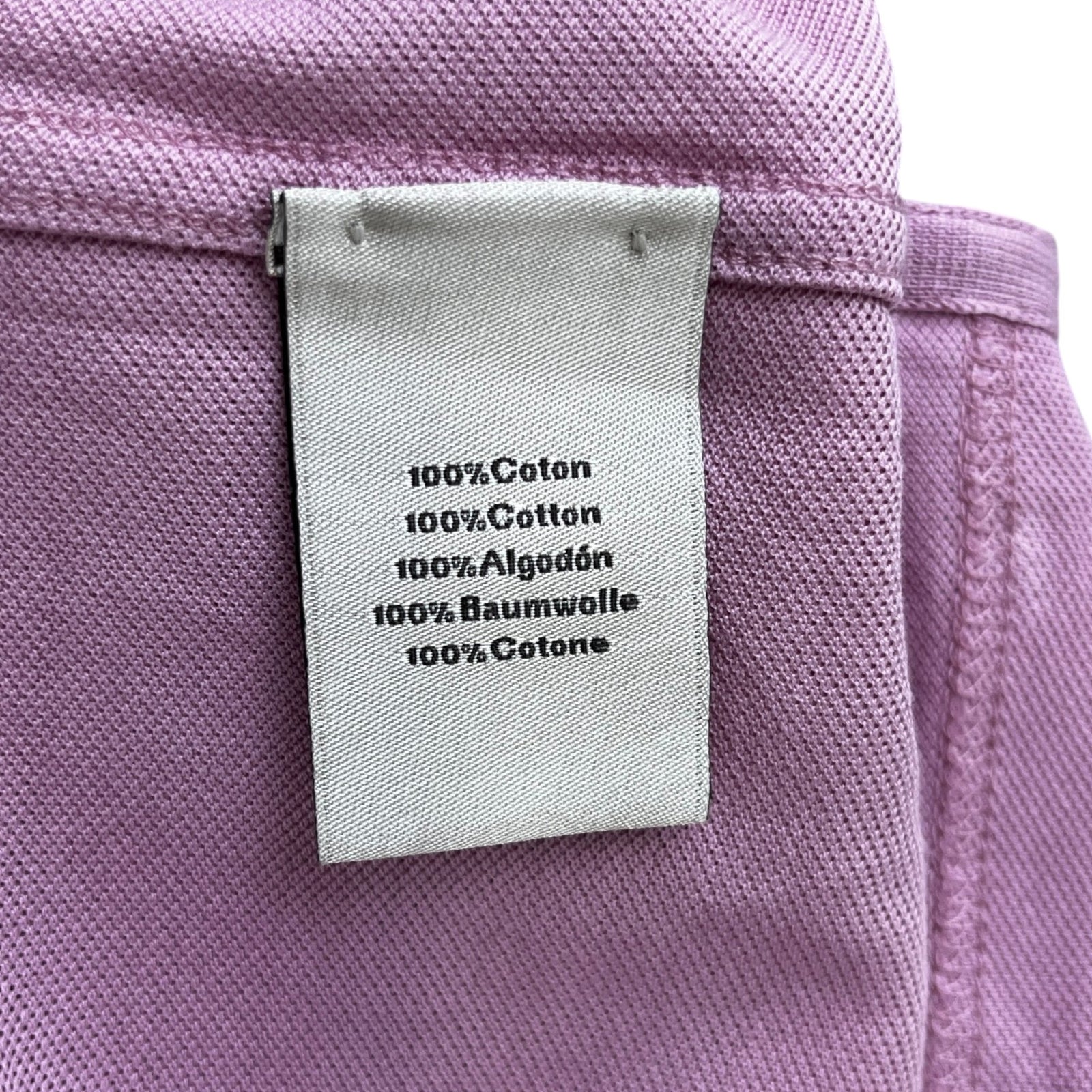 Men's Embroidered H Polo Shirt Pink Size XL - Photo 6