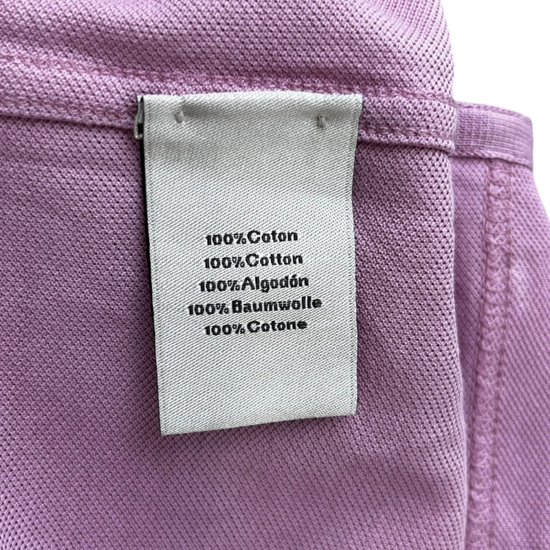Men's Embroidered H Polo Shirt Pink Size XL