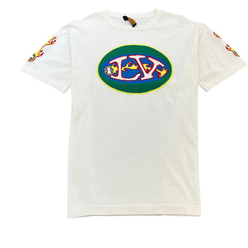 Men's Comics Intarsia Knit T-Shirt White Size XXL