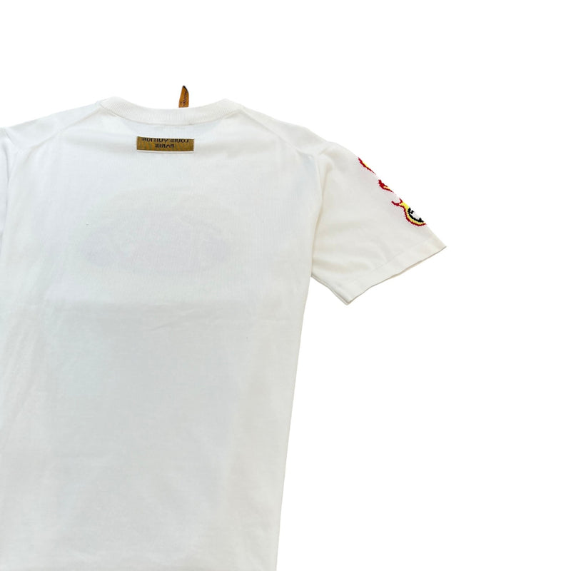 Men's Comics Intarsia Knit T-Shirt White Size XXL