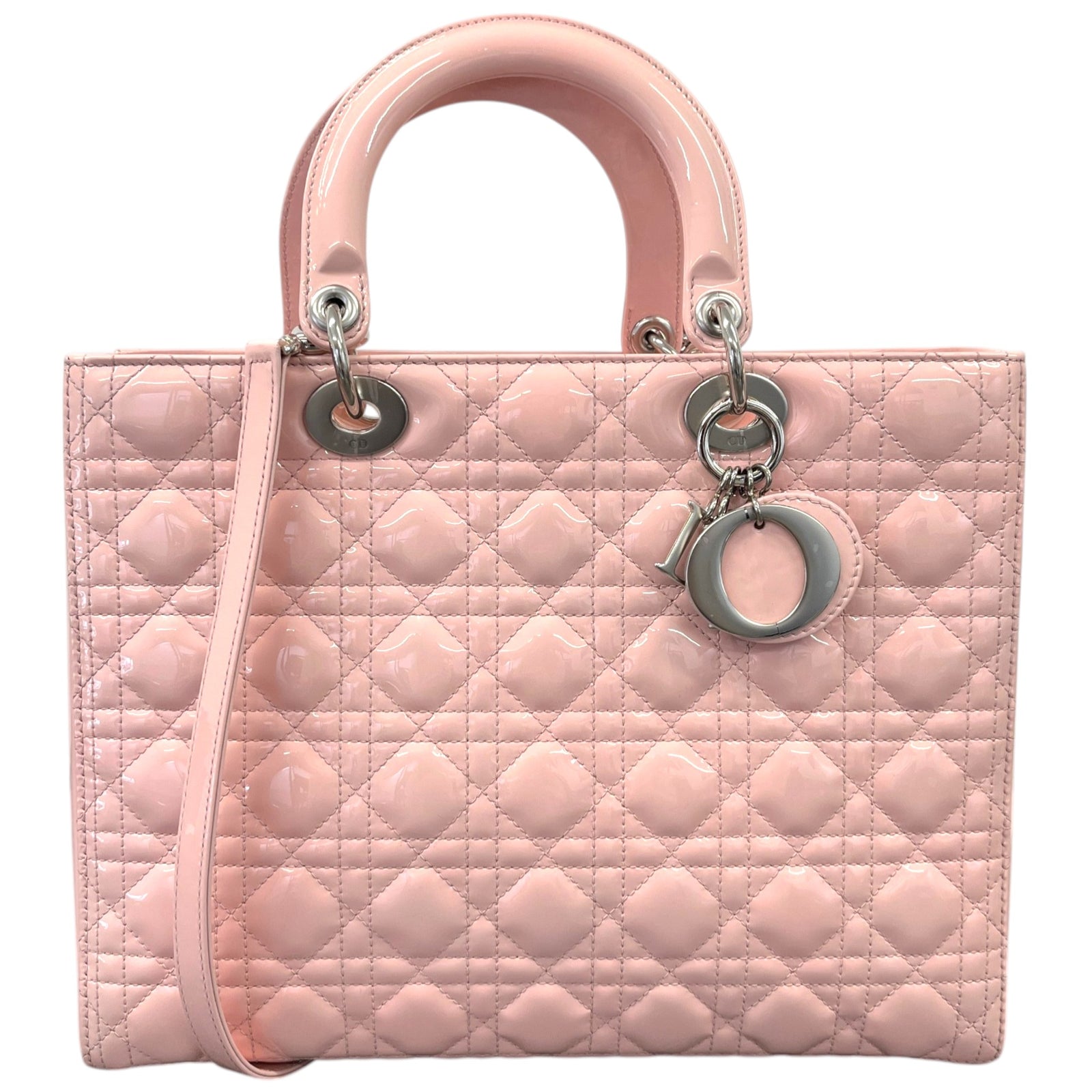 Women's Lady Dior Large Handbag Pink - Photo 1