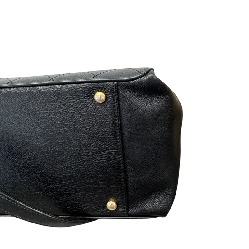 Women's Straight Lines Tote Large Handbag Black