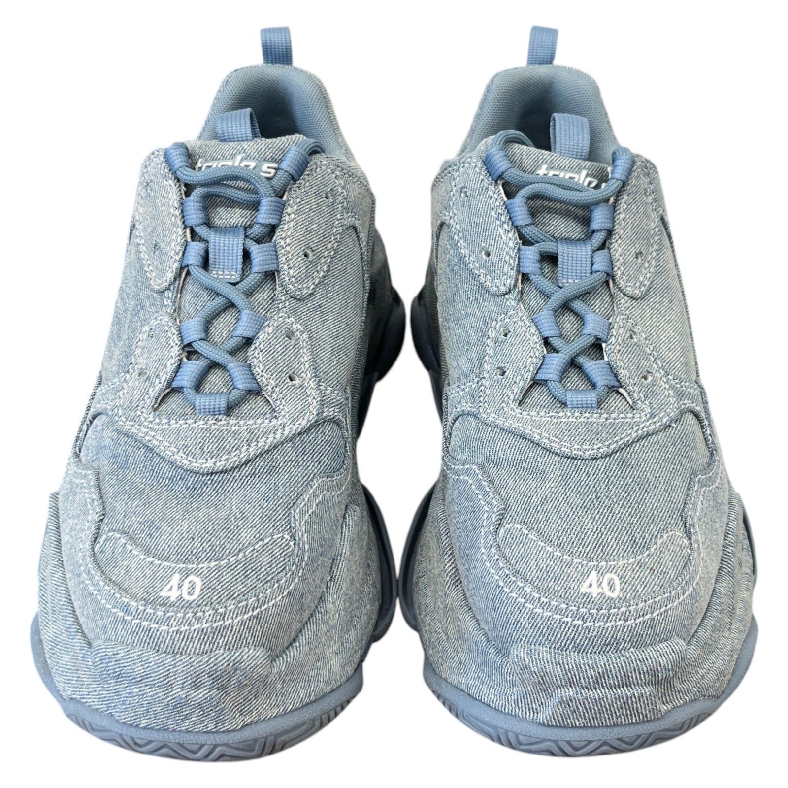 Women's Triple S Low Trainers Blue Size UK 7 / EU 40 - Photo 6