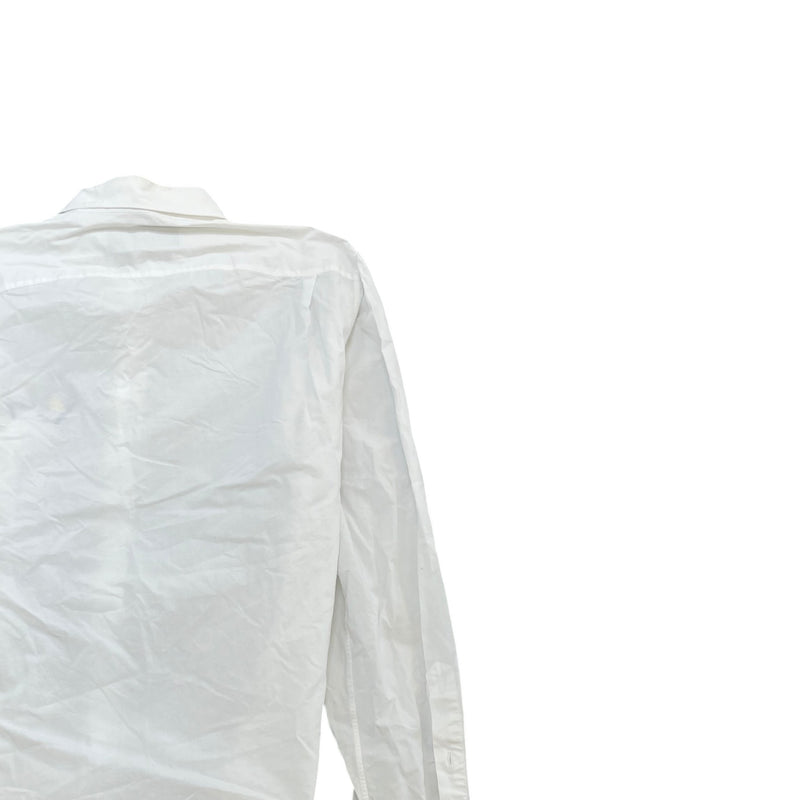 Men's Space Badge Long Sleeve Shirt White Size M