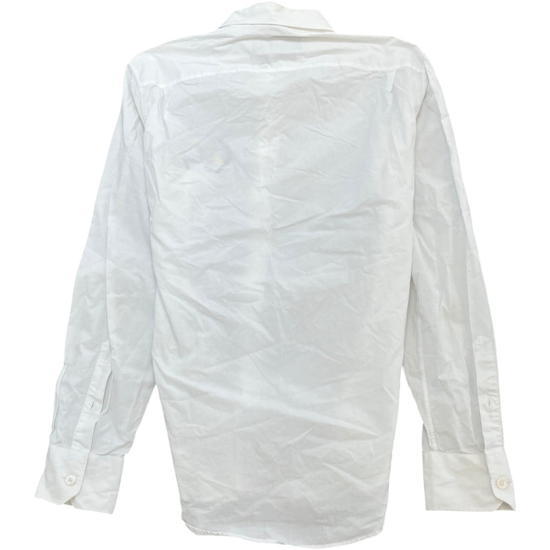 Men's Space Badge Long Sleeve Shirt White Size M