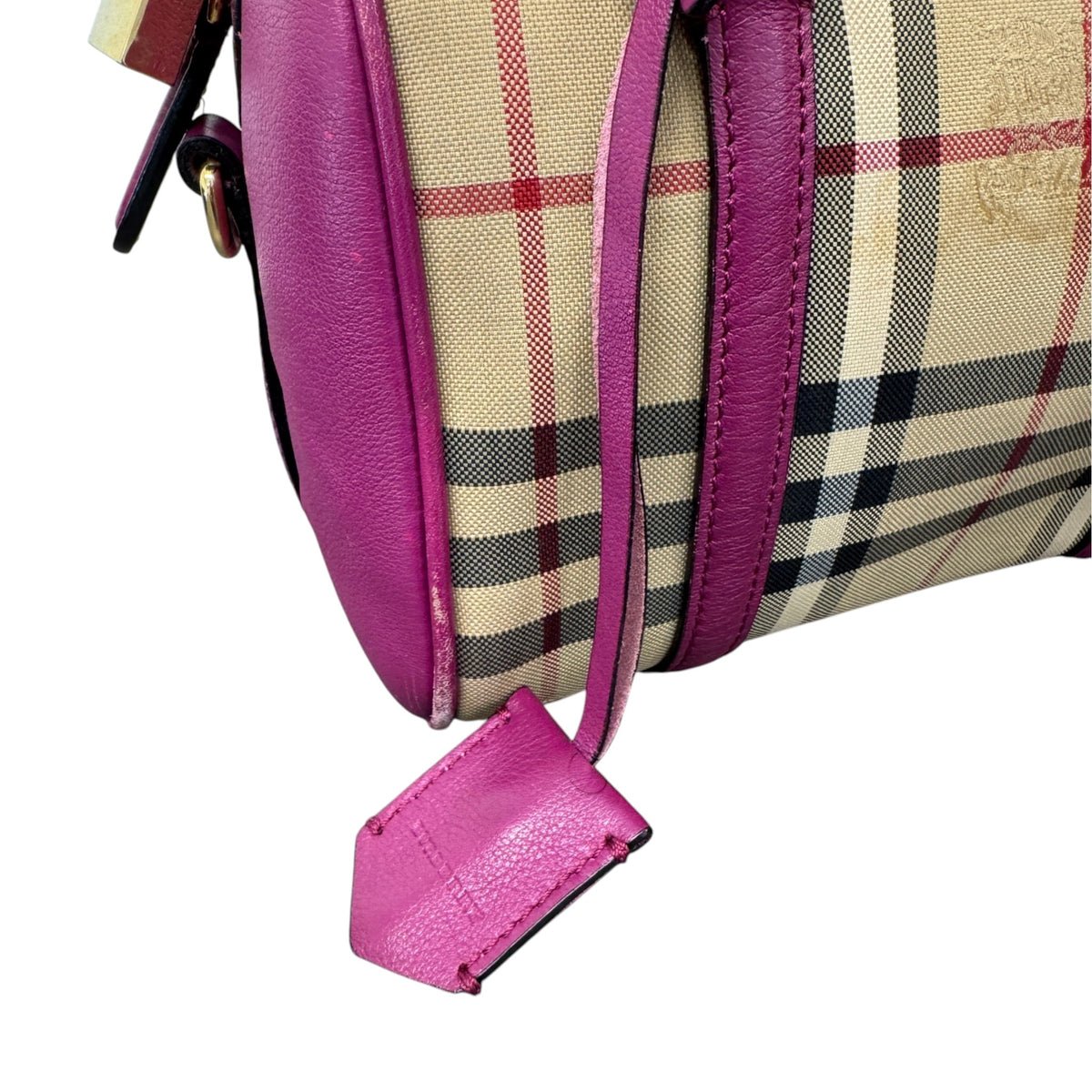 Women's Haymarket Check Handbag Pink - Photo 8