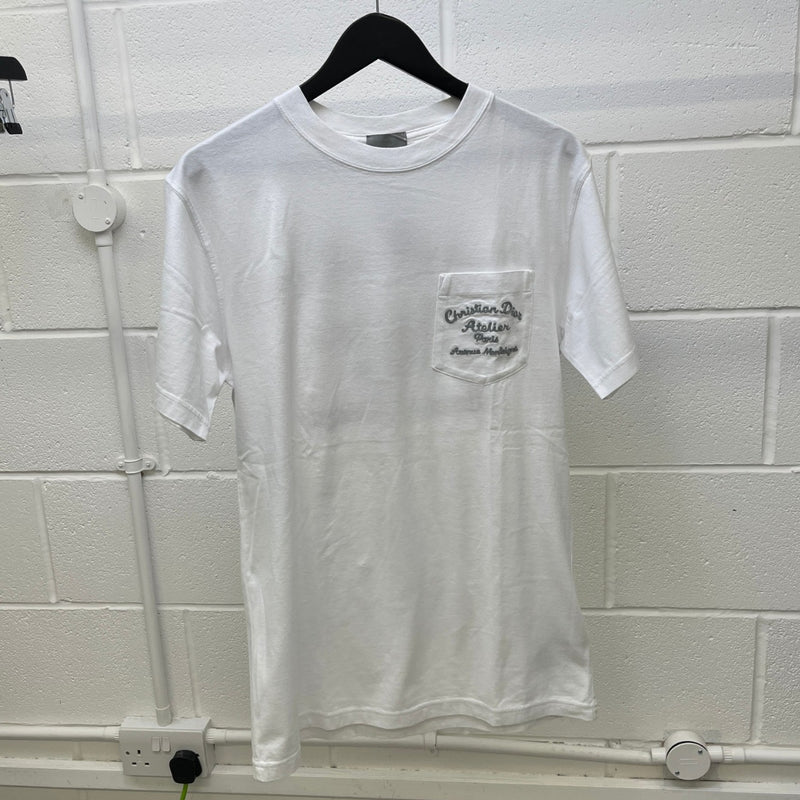 Men's Atelier Embroidered T-Shirt White Size XS