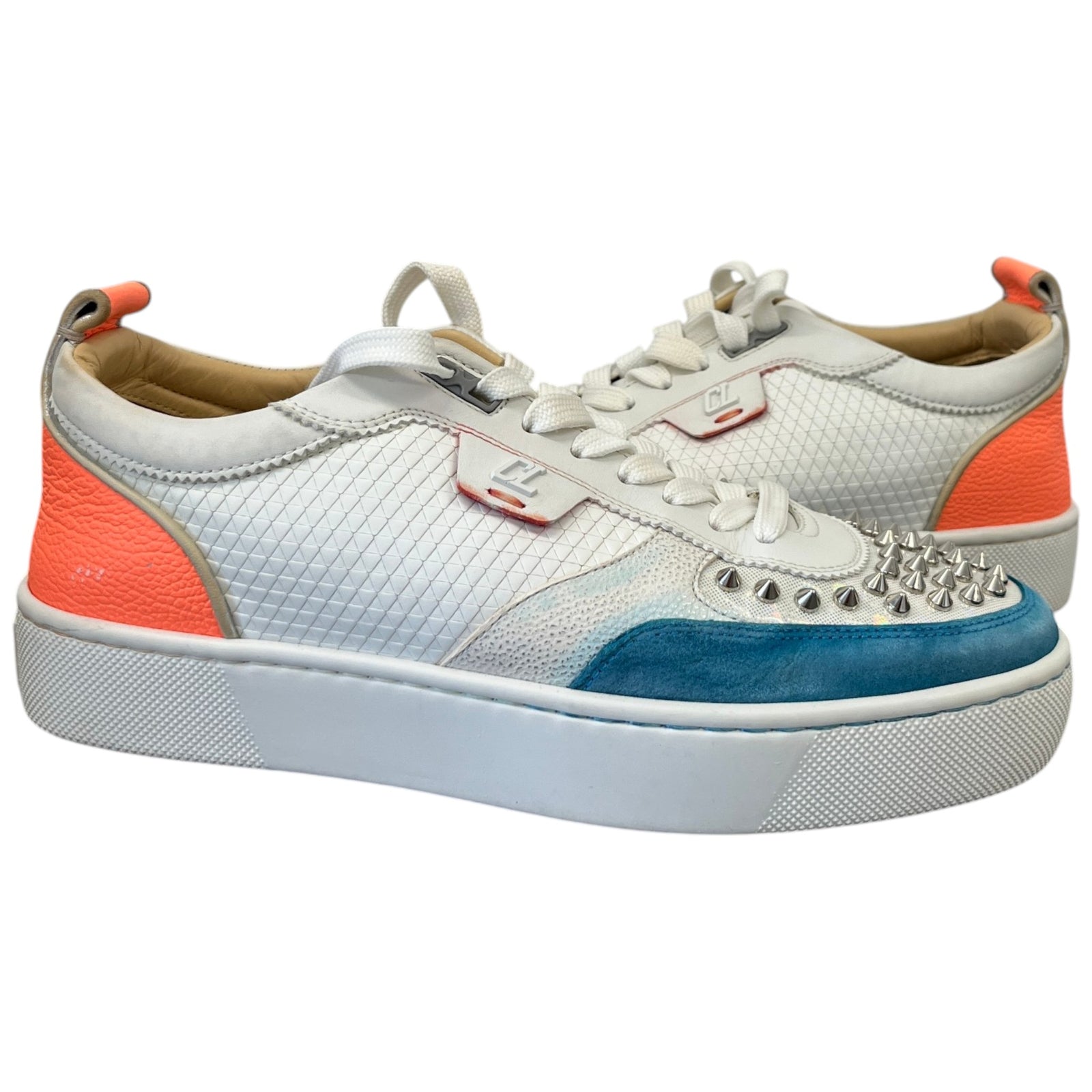 Men's Happyrui Spikes Low Trainers White Size EU 40.5 / UK 6.5 - Photo 3
