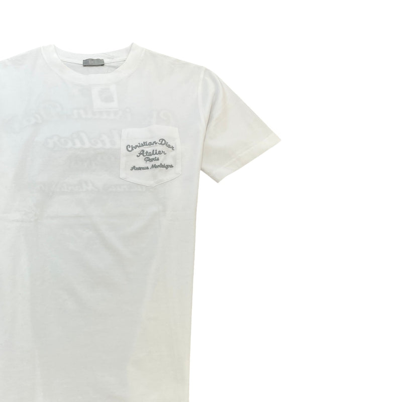 Men's Atelier Embroidered T-Shirt White Size XS