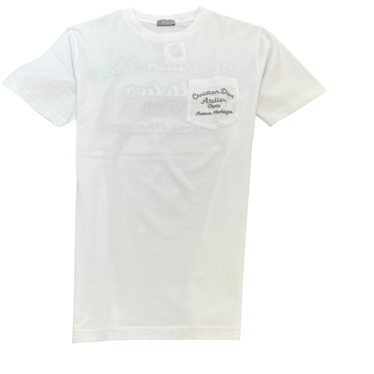 Men's Atelier Embroidered T-Shirt White Size XS - Photo 1