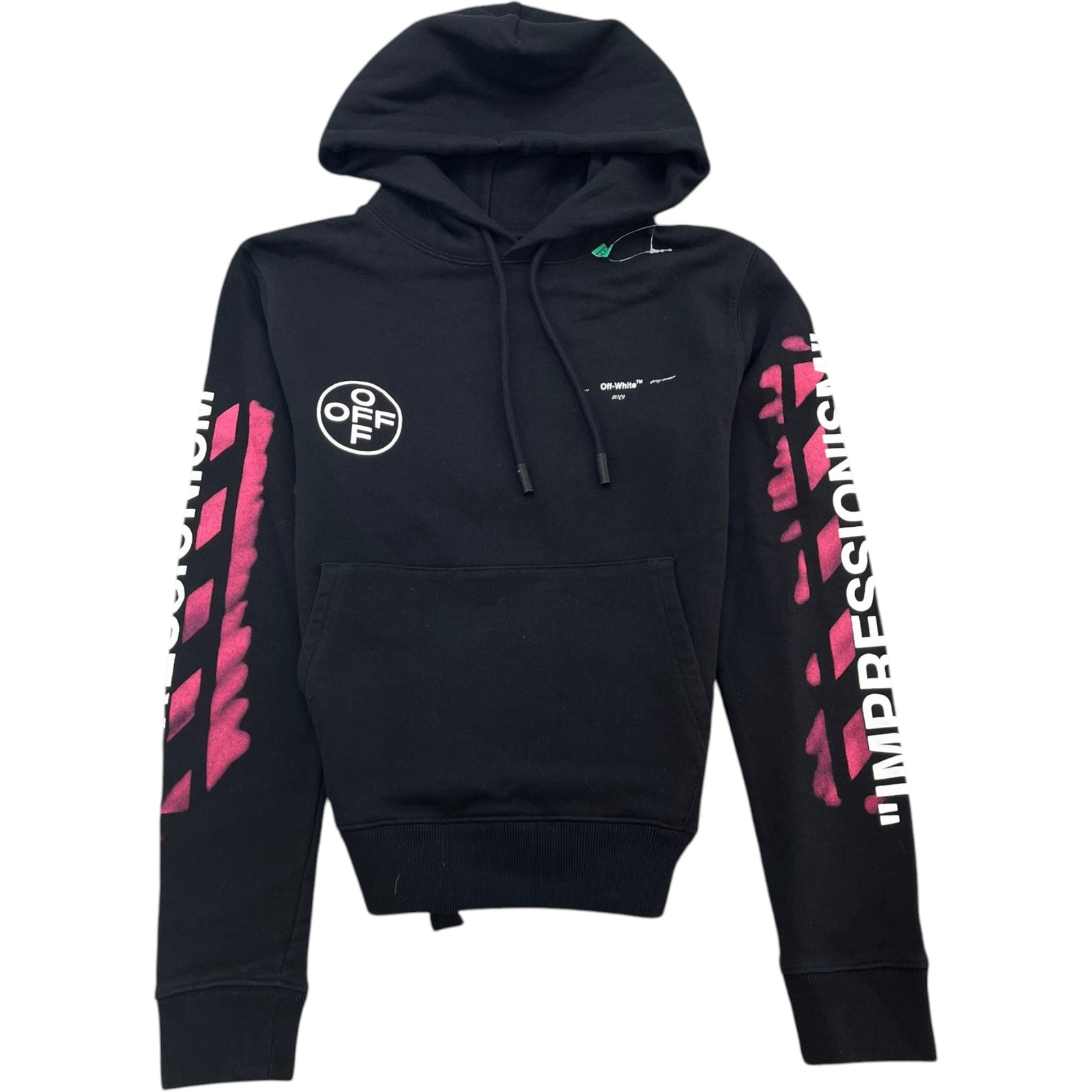 Men's Diagonal Stencil Hoodie Black Size XS - Photo 1