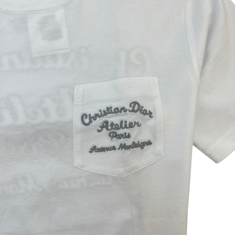 Men's Atelier Embroidered T-Shirt White Size XS