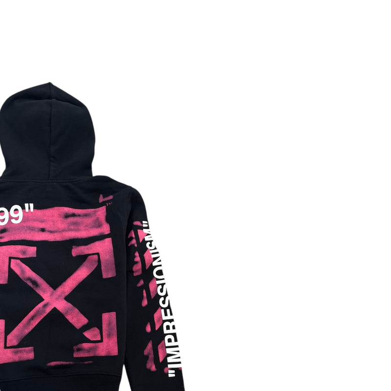 Men's Diagonal Stencil Hoodie Black Size XS