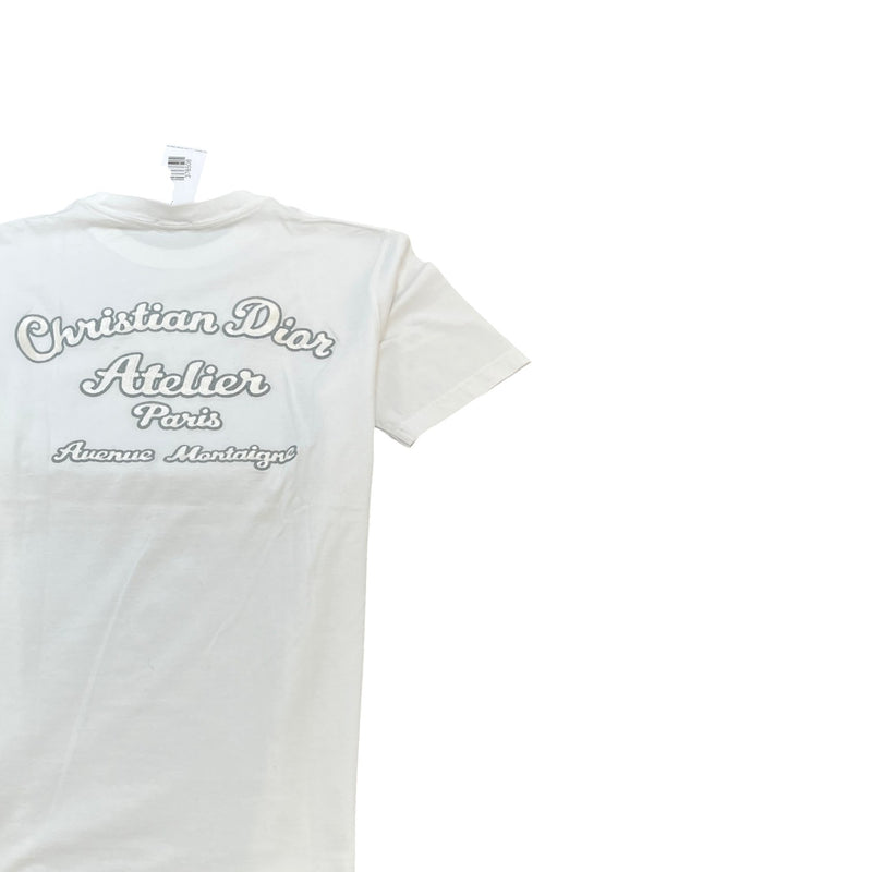Men's Atelier Embroidered T-Shirt White Size XS