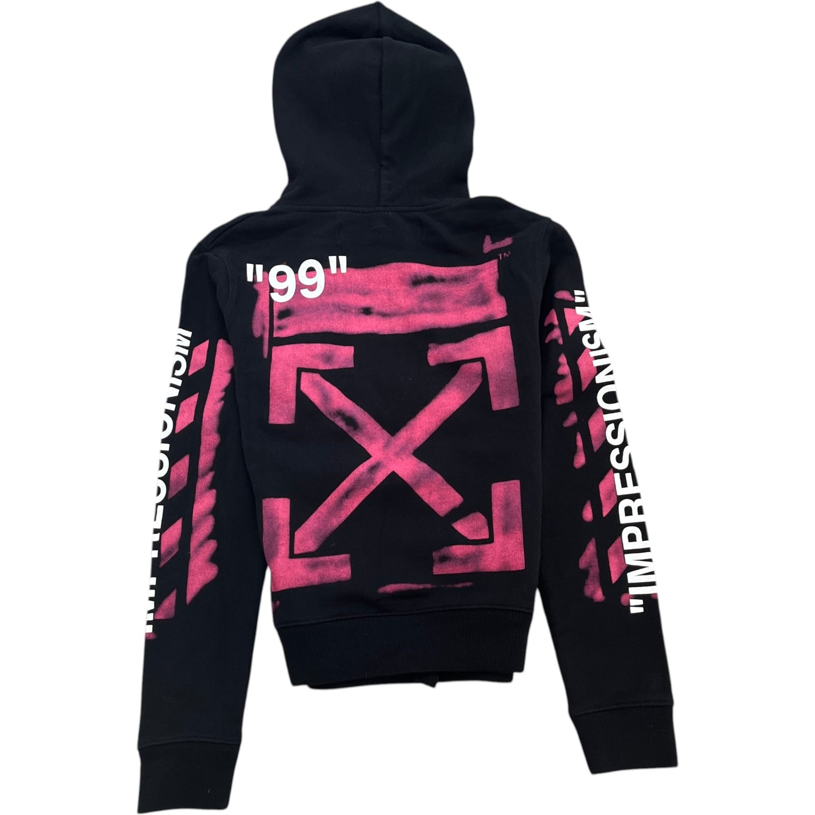 Men's Diagonal Stencil Hoodie Black Size XS - Photo 2