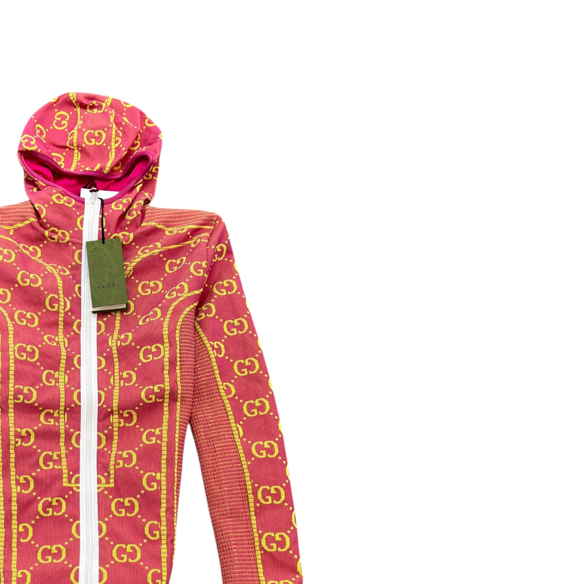 Women's GG Tubular Jersey Zip Up Jacket Pink Size S / UK 8 - Photo 3