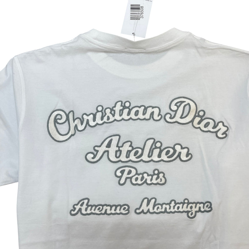 Men's Atelier Embroidered T-Shirt White Size XS