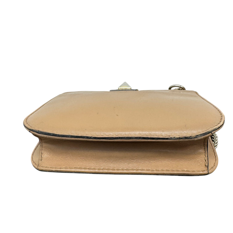 Women's Glam Lock Flap Crossbody Bag Tan