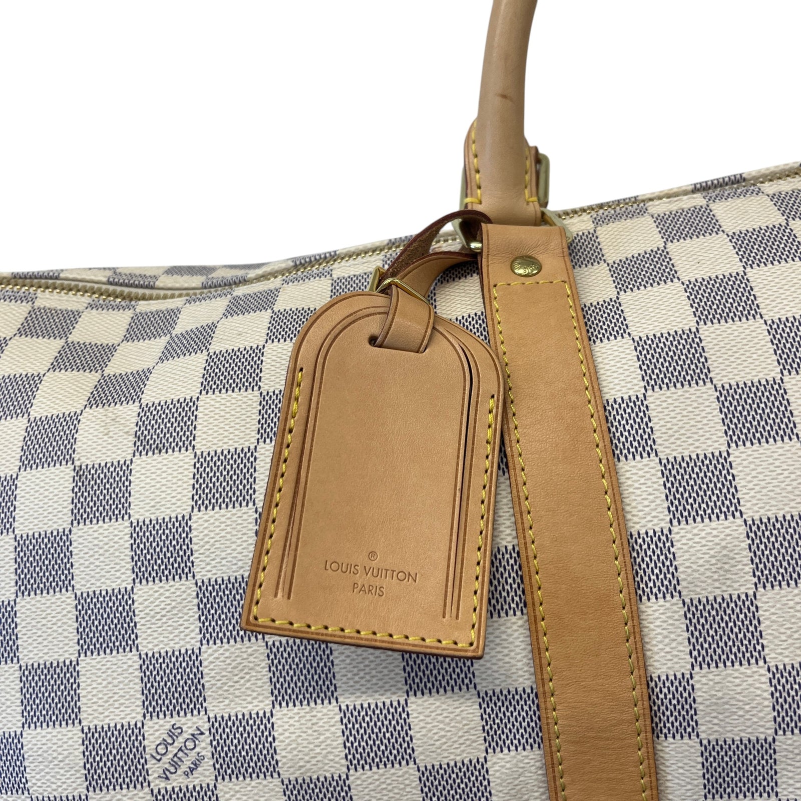 Women's Damier Azur Keepall 55 Travel Bag White - Photo 12