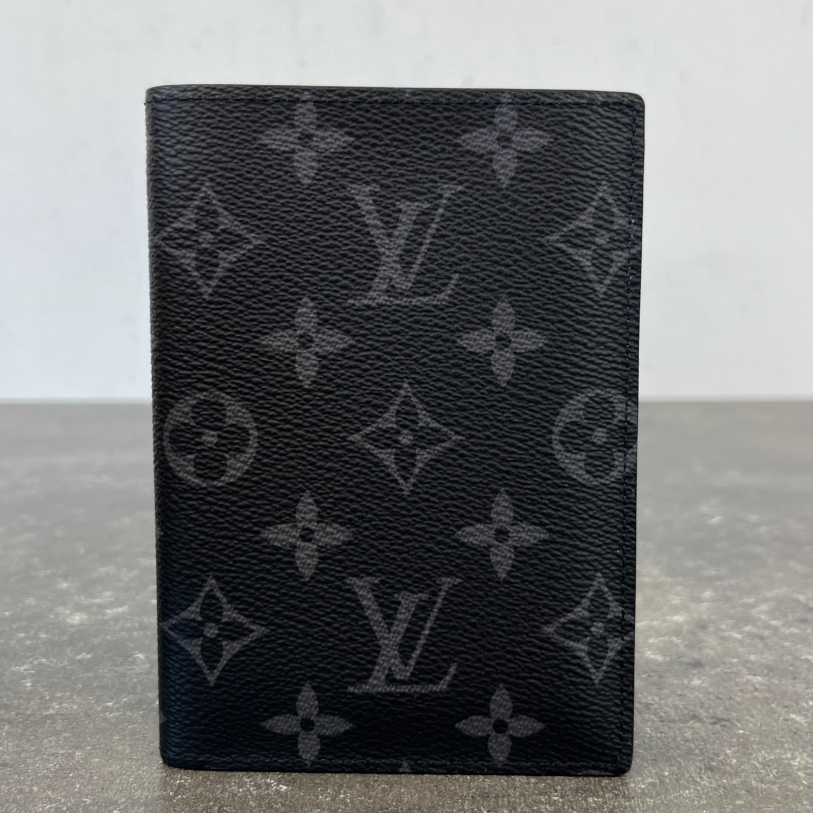 Men's Monogram Eclipse Passport Holder Black - Photo 8