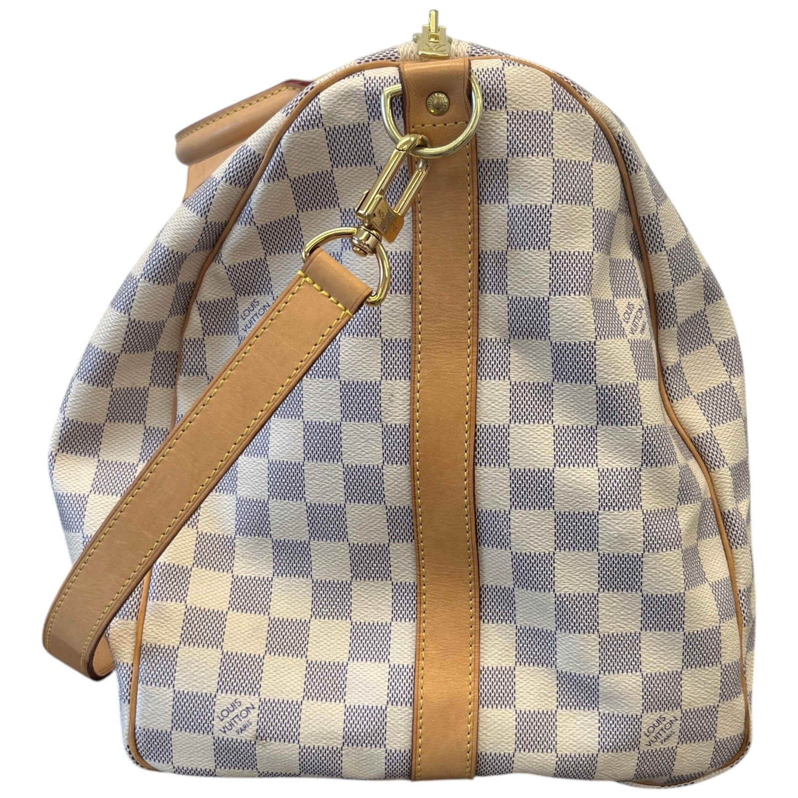 Women's Damier Azur Keepall 55 Travel Bag White - Photo 6
