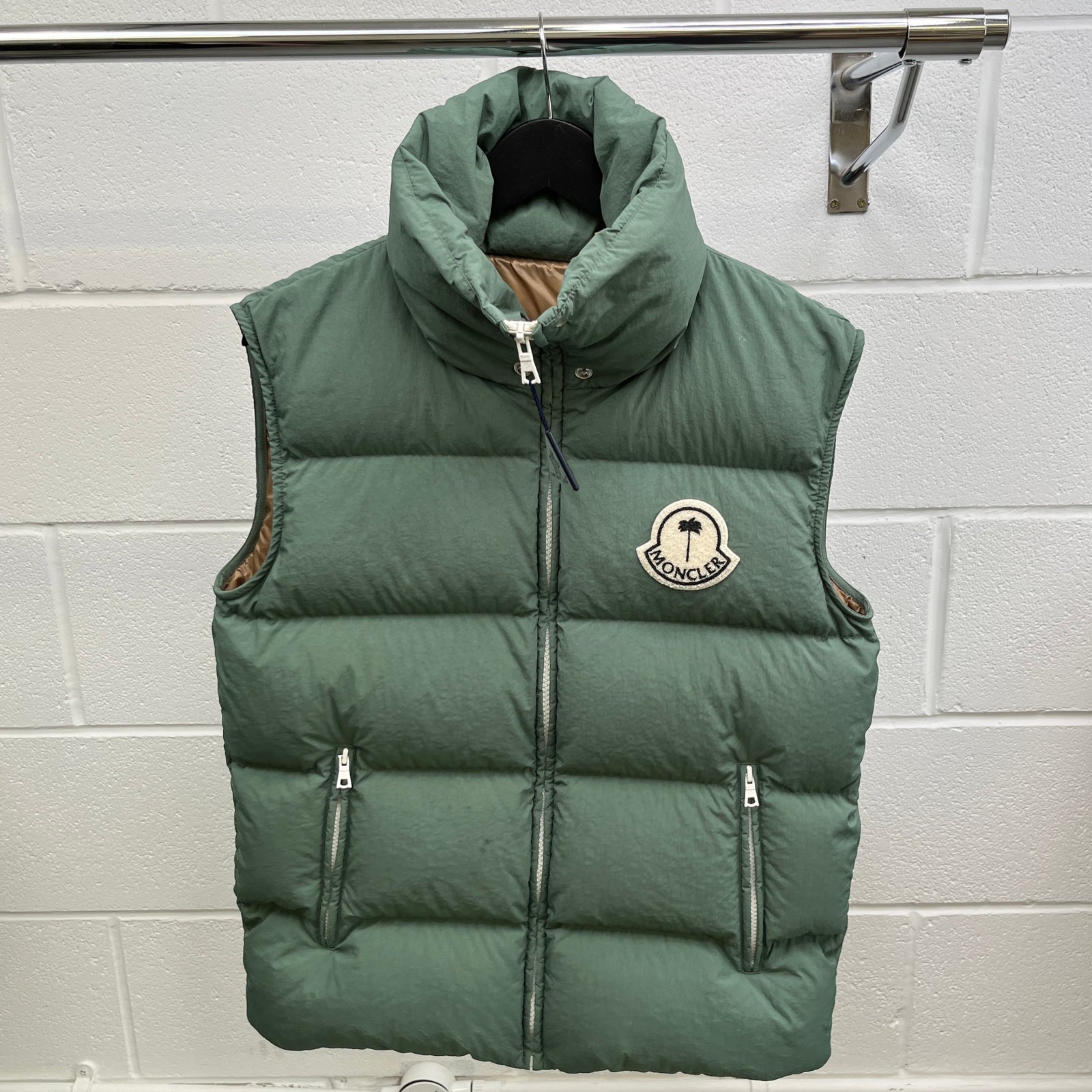 Men's X Palm Angels Rodmar Gilet Green Size Size 00 / XXS - Photo 10