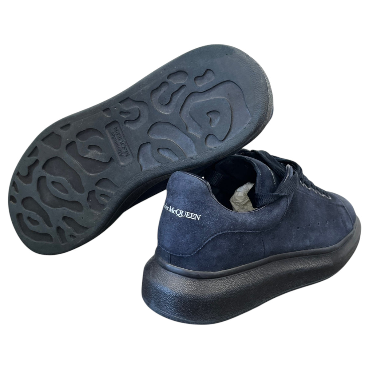 Men's Oversized Suede Low Trainers Navy Size UK 7 / EU 41 - Photo 10