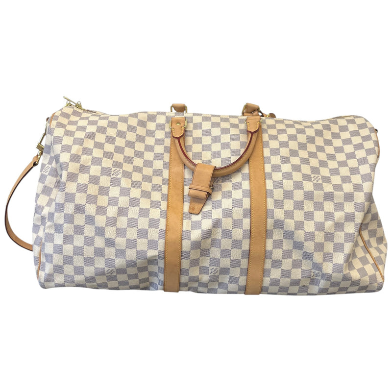 Women's Damier Azur Keepall 55 Travel Bag White