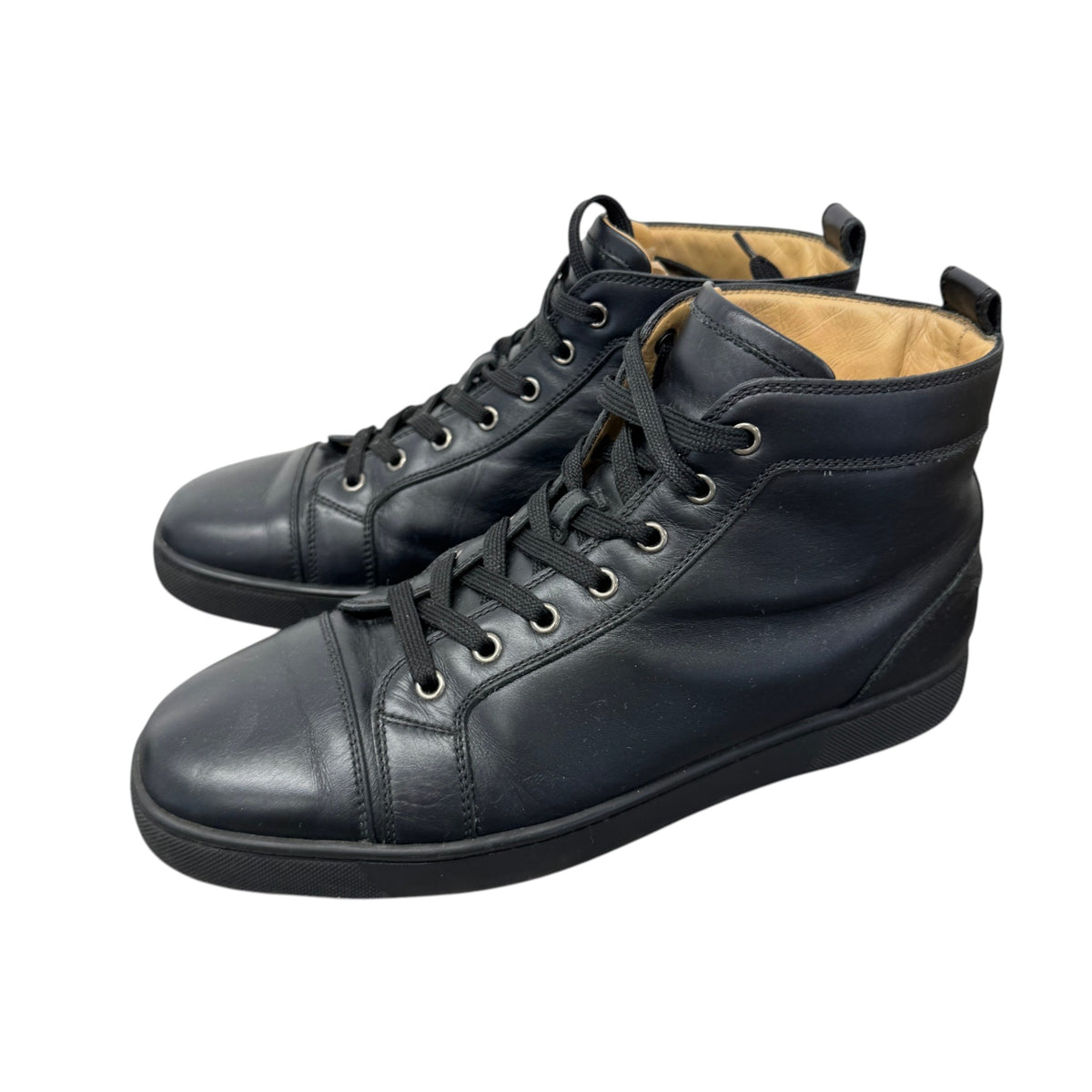 Men's Louis Flat High Trainers Black Size UK 9 / EU 43 - Photo 7