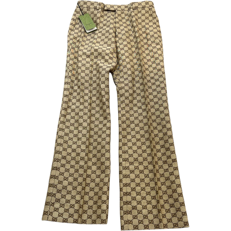 Men's GG Canvas Tailored Trousers Beige Size M / W32