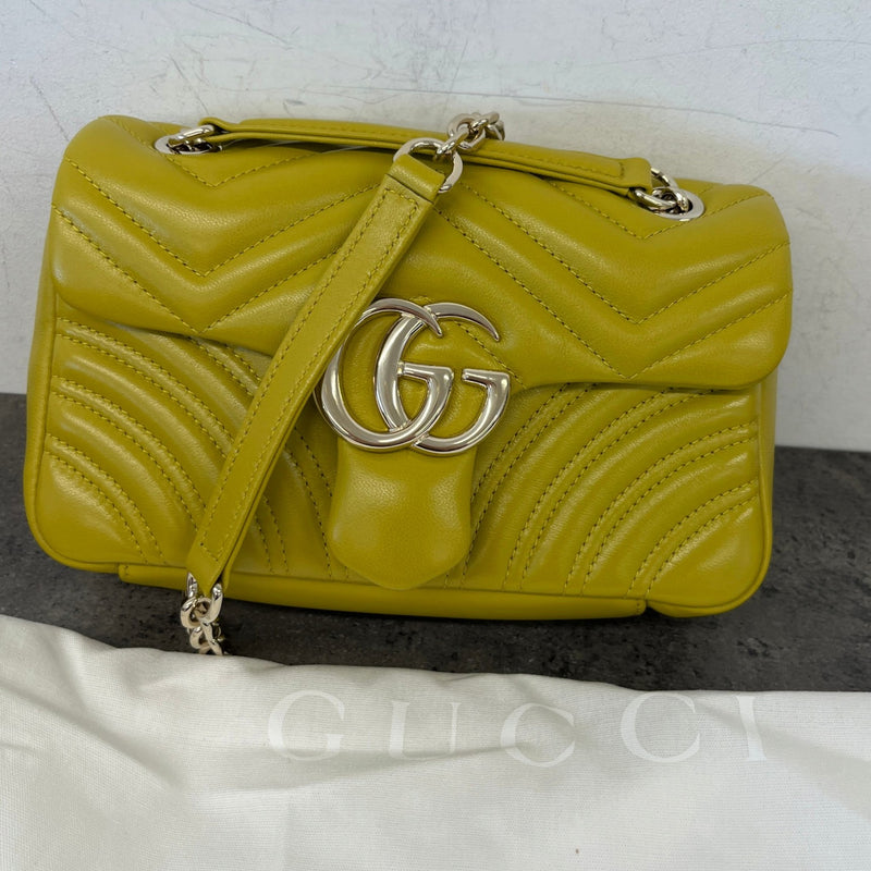 Women's GG Marmont Mini Shoulder Handbag Yellow