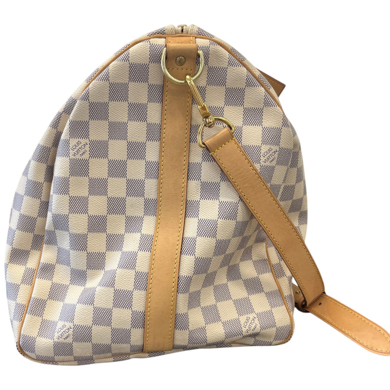 Women's Damier Azur Keepall 55 Travel Bag White