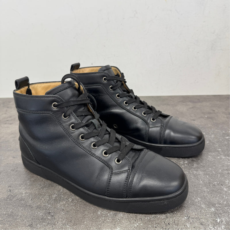 Men's Louis Flat High Trainers Black Size UK 9 / EU 43