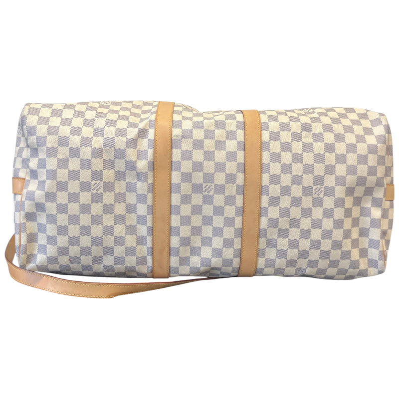 Women's Damier Azur Keepall 55 Travel Bag White