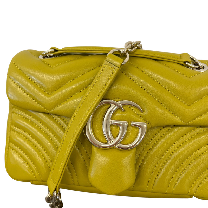 Women's GG Marmont Mini Shoulder Handbag Yellow