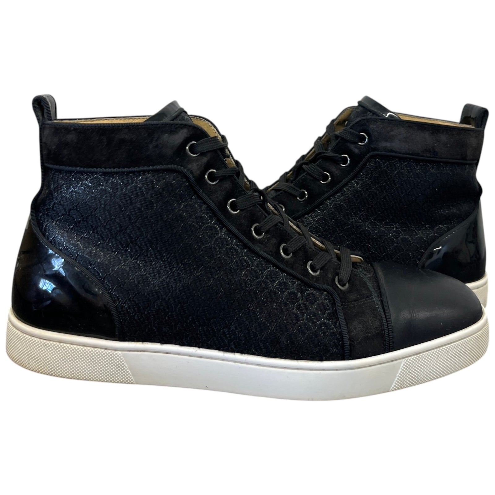 Men's Louis Orlato Flat High Trainers Black Size EU 43 / UK 9 - Photo 3